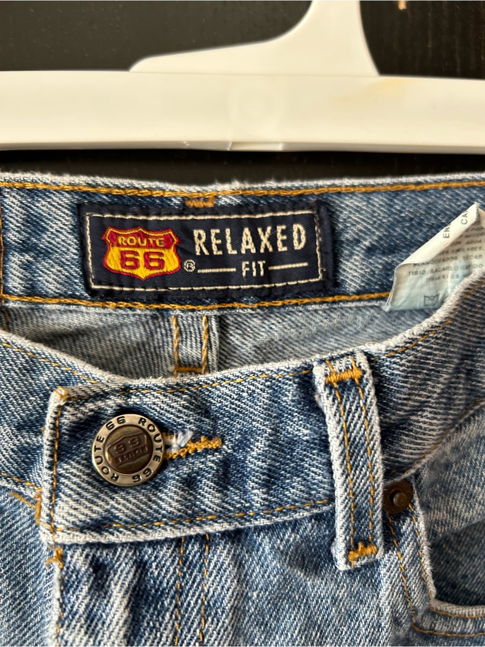 Route 66 Relaxed Fit Light Blue Denim Jeans, 5/6, 100% cotton no stretch